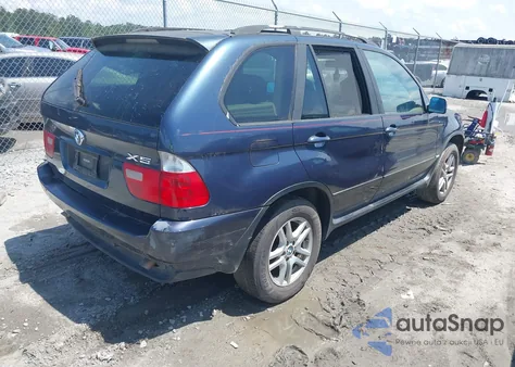 2004 BMW X5 3.0I z USA, uszkodzony, nr VIN 5UXFA13594LU45425